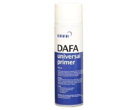 DAFA universal primer i 500 ml beholder med hvidt låg og blå-hvid etiket, set forfra.