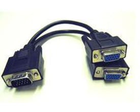 Siemens Simatic PC DVI-I Y-kabel forbinder én DVI-I port til to separate VGA-porte for videoudgang.