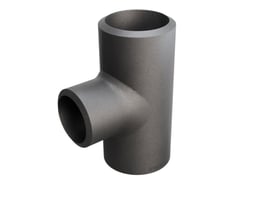 Tee-stykke i p235gh stål med dimensionerne 26,9/2,3 x 21,3/2 mm, overholder din 2615/en 10253-2 standard.