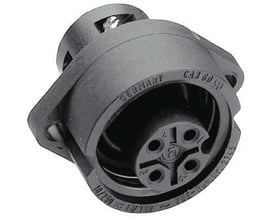 Belden CA 3 GD apparatsokkel, type-nr. 932321100, med 3p + E, hun-tilslutning og skrueterminaler til 2,5mm2.