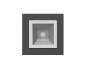 Loftarmatur Mimik 10 Ceiling Tech LED i antracit, 10W, 3000K, med firkantet hvid ramme og diffusor.