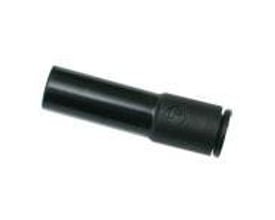 Parker Legris reduktion, Ø6x8 mm, fremstillet i sort teknisk polymer med tydelig logo og ROHS-overensstemmelse.