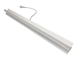Green:ID LED Troldtekt CCT lysskinne i hvid, 60 cm lang, med kabel og planforsænket profil.