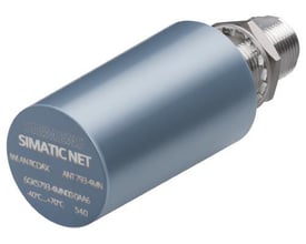 Siemens SCALANCE IWLAN antenne AN793-4MN med N-connect hunstik og mærket med produktinformation.