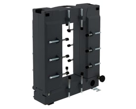 Schneider Electric SplitCore CT GJ strømtrafo med 2000A/5A strømforhold og nøjagtighedklasse 0,5 på hvid baggrund.