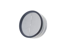 Kontraspjæld BDSI Inline Ø200 mm med gummitætning og aluminiumsblade forhindrer omvendt luftstrøm i cirkulære kanaler.