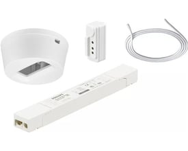 Philips Xitanium SR Bridge til DALI-armaturer med hvid bridge, rund sensor, ledning og separate tilslutningsdele.
