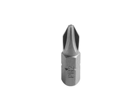 Ironside S2 Plus PH2-bit på 25 mm står lodret med PH2-profilen og sekskanttilslutningen synlig.
