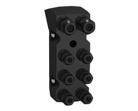 Schneider Electric LXM32I I/O term modul med 6I/O og CAN interface, vist på hvid baggrund.