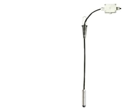 Siemens Sitrans LH100 hydrostatisk niveautransmitter med 10 meter kabel og tilslutningsboks på hvid baggrund.