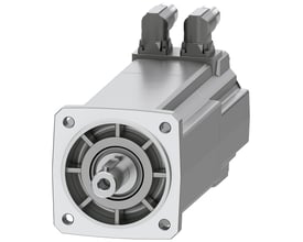 Siemens SIMOTICS S-1FK2 CT servomotor med 6 Nm moment og tilslutninger på toppen på hvid baggrund.