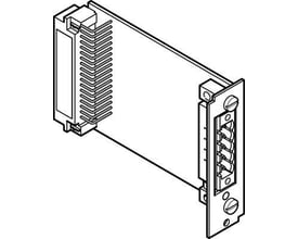 Festo Interface CAMC-DN, et printkort med rækker af stik på den ene side og en klemme på den anden side, egnet til motorstyring.