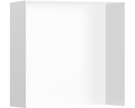 Hansgrohe XtraStoris Minimalistic indbygningsniche, mathvid, rammeløst design i rustfrit stål, 300x300x140 mm.