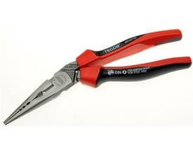 Wareco spidstang EVO 220 mm med røde og sorte ergonomiske greb, riflede kæber og induktionshærdet skær.