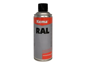 Kema spraydåse i dyb sort RAL9005, 400 ml, med tydelig mærkning af brand og farvekode.