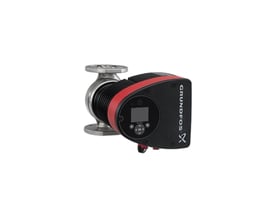 Grundfos MAGNA3 50-40 F N cirkulationspumpe i sort og rød med hvid baggrund, viser et kompakt design.