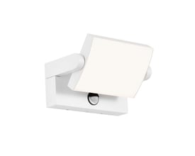 V-TAC 17W LED væglampe med sensor, 4000K neutral hvid, i hvid aluminium med justerbart lampehoved.