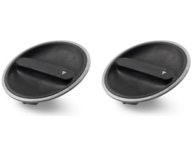 Speedglas-drejeknap til G5-01 med sort, oval form, tværgående greb og lille trekantmarkør.