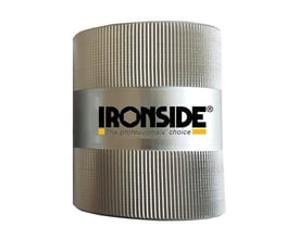 Ironside rørafgrater til rør på 10-54 mm med riflet sølvfarvet, cylinderformet hus og bredt mærkebånd.