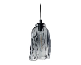 Ledpro Istopio M glasspendel med unikt, røget glas og E27 fatning, vist uden lyskilde.