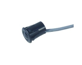 Carlo Gavazzi fotoaftaster MPFR-4C, Ø12-modtager i sort plast med gråt kabel til MPF-forstærker.