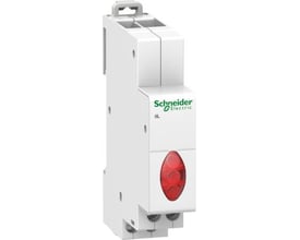 Schneider Electric iIL signallampe med tre røde LED-lys, type A9E18327, 18mm bred, designet til 400VAC.