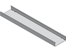 Wibe Kabelbakke KB184 i el-forzinket stål med glat, uperforeret overflade, 60x100x1 mm, 3 meter lang.