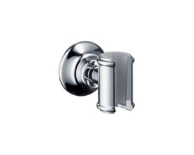 Hansgrohe Axor Montreux bruserholder i børstet nikkel med roset og fast holdeposition.