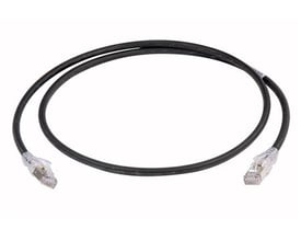 CommScope KAT6A S/FTP PiMF-patchkabel på 3,25 meter, oprullet med stik i begge ender; kablet fremstår mørkt.