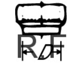 Geberit PEH overgang med 40 mm muffe og 1/2" indvendigt gevind, fremstillet af sort PEH materiale.