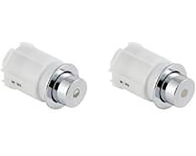 Geberit dobbelt fingertryk i krom til dobbeltskyl WC-anlæg, fremstillet af plast.