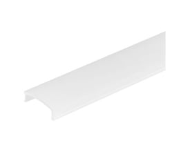 Ledvance afdækningsprofil i opal hvid plast til LED-bånd, 2 meter lang og designet til medium og flade profiler.