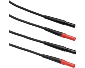 Fluke TL27 testledninger med kraftig EPDM-isolering og 1,5 meters længde, vist på hvid baggrund.