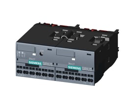 Siemens AS-i-funktionsmodul 3RA2712-2BA00 til reversibel start, set skråt forfra med fjederklemmer.