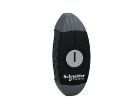 Schneider Electric nøglegreb til S3D serie, i sort og grå med et sølvfarvet nøglehulssymbol.