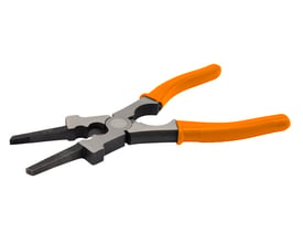 Diesella 200 mm universal dysetang til MIG/MAG-svejning, set fra siden med orange håndtag og lukket kæbe.