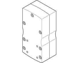 Festo parallelbyggesæt EAMM-U-145-D100-120G-188-S1, størrelse 145, vist som en teknisk tegning.