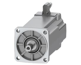 Siemens Simotics S-1FK2 HD servo motor med M0=5 Nm og cylindrisk aksel på hvid baggrund.