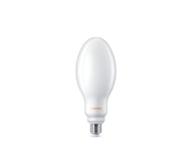 Philips CorePro Trueforce LED HPL pære med mat hvid overflade og E27 fatning, ideel til erstatning af 125W HID-lamper.