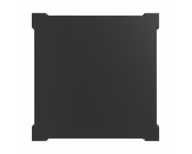 Sort, firkantet SpectrumLED Verto Square Cup væglampe med et enkelt, asymmetrisk design, 10 W og CCT.