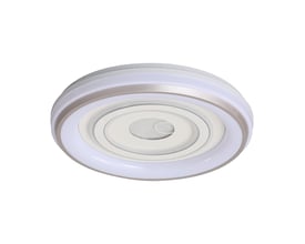 Hvid, rund V-TAC LED-loftlampe med flere lysringe, dæmpning og 3-i-1 CCT.