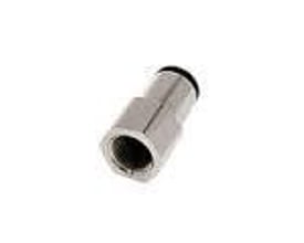 Parker Legris enkelt union med 12mm ydre diameter og G1/2 indvendig gevind, lavet af forniklet messing.