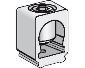 Schneider Electric klemmesæt med 3 mekaniske lugs til 15-150A, kompatibel med PowerPact H-Frame, vist i isometrisk perspektiv.
