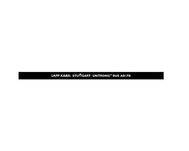 Bånd med Lapp Kabel Stuttgart Unitronic Bus ASI FD tekst i hvid på sort baggrund.