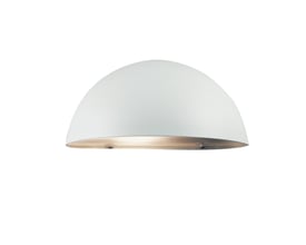 Nordlux Scorpius Maxi hvid væglampe til udendørs brug, vist isoleret på hvid baggrund med fokus på design og overflade.