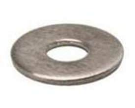 S+P Skærmskive M6 set fra siden, illustrerer tykkelsen på 1,6 mm og den bredere ydre diameter på 18 mm.