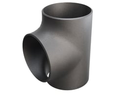 Grå P235GH tee-fitting med dimensionerne 219,1 x 6,3 mm, DIN 2615/EN 10253-2 standard. Passer til industrielle rørinstallationer.