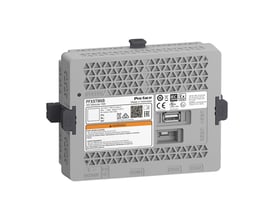 Schneider Electric Pro-face PFXSTM6B rear module med 1 COM, 2 Ethernet og USB porte samt 24VDC indgang.