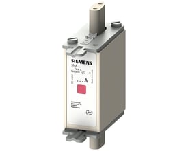 Siemens LV HRC sikringselement 3NA7 NH000, 50A, gG karakteristik og 690V. Ses forfra med tydelig mærkning og rød indikator.