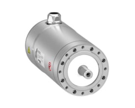 Schneider Electric Lexium FCE servomotor i rustfrit stål med 6000 Omdr. og 1,6Nm, Ø71mm, fremviser IP69K-klassificering.
